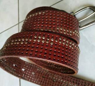 Mens Studded Leather Belt