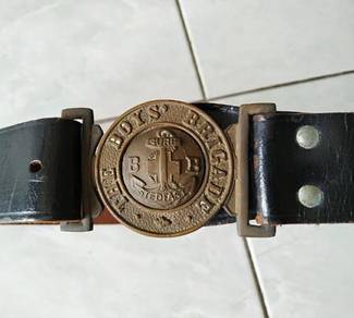 VINTAGE LEATHER & Brass Boys Brigade Belt