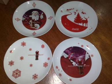 Pinggan coca cola coke christmas collectible plate