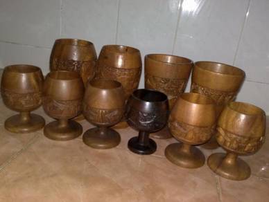 Cawan kayu vintage wooden cup