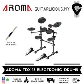 AROMA TDX-15 Digital Drum Set with Silicon DrumPad