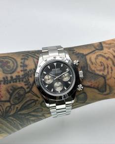 Custom Seiko Mod 39.5mm Matte Black Steel Quartz