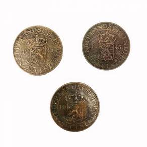 Old Coin Syiling Lama Belanda 1945 (2.5 cents)
