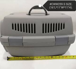Pet Cat Dog Flight Cage Carrier Kucing 41x28x28cm