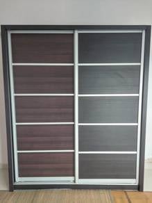 6x7ft Sliding Door Almari Baju Wardrobe Drawer Clo