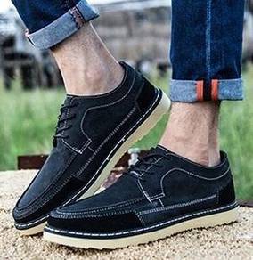 S0238 Black Retro Dock Casual Business Boat Shoes