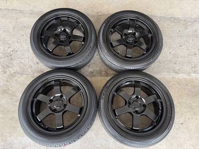 Rim te37 gloss black 16 inch iriz livina saga neo