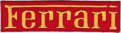 Ferrari Text Logo #YTR Motor Company Patch