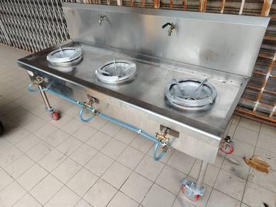 3 Station Stainless Steel Stove TF189