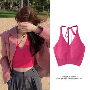 Pink halter top