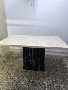Meja Makan Marmar 6 Kerusi - Marble Table Top Puti