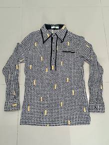 Vintage T-Shirt Collar L/Sleeve Golf PGA Full Prin