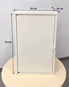 White Metal Storage Cabinet With Shelves