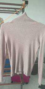 High Neck Ribbed Knit Top | Saiz M