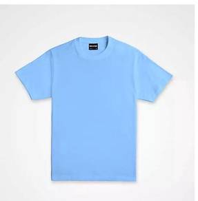 T-shirt plain short sleeve light blue