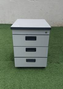 YF10K Laci Mobil 3 Drawers Mobile Pedestal Grey