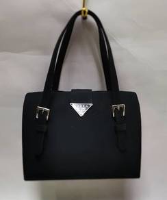 Vintage Laura Flume Italy Nylon Handbag Mini Bosto