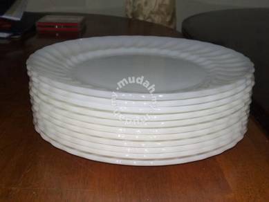 Pinggan vintage Pyrex Anchor Hocking dinner plate