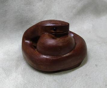 wood carving ingot snake statue exquisite decorati