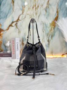 BLUE LABEL Crestbridge Check Canvas Bucket Bag