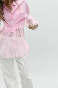 organza combined oversize shirts