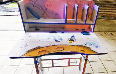 NAIJIA Study Table Set Meja Belajar Kanak-Kanak Ad