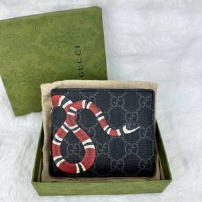 Authentic Gucci GG Black Snake Bifold Wallet