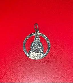 Silver Kuan Yin Pendant
