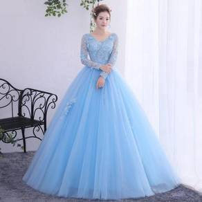 Blue ball wedding bridal prom dress gown RBMWD0173