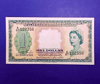 Malaya and British Borneo 1 Dollar 1953