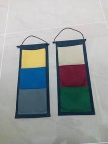 2 Canvas Wall Pockets