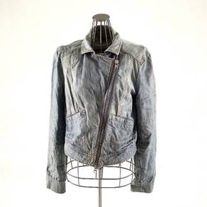 Armani Exchange Denim Moto Jacket