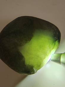 Bongkah Mentah Jadeite Hijau Muda Ais Burma