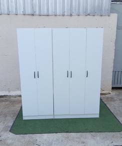 WD01-5W NEW * Almari Baju 5 Door Wardrobe White
