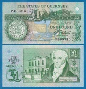 Guernsey 1 Pound (ND 1991) P 52b UNC