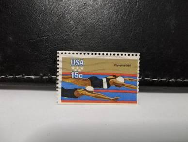 1980 USA Stamp Olympics Swimming
