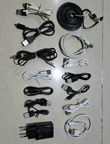 Assorted USB Charging Cables and Adapter