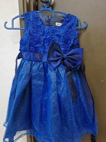 Blue Princess Gown for Little Girl (Age 4–5 Years)