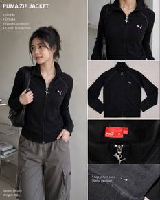Puma zip jacket black/pink