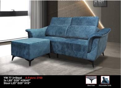 sofa 3 seater + stool pocket spring