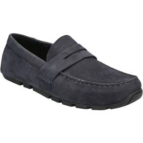 Clarks 50% off Oswick Penny Navy Leather Shoes