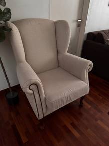 2 wingback armchairs