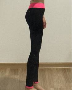 Women yoga pants- black pink