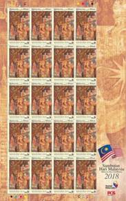 Mint stamp sheet Malaysia Day 2018