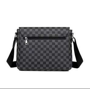 Premium Checkered Messenger Bag