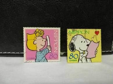 2010 Japan Stamp Peanuts Sally Snoopy Comics