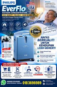 Philips EverFlo Baharu 5L Mesin Oksigen Tumpat