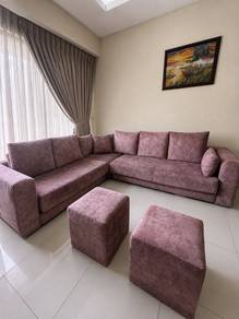 PRICE REDUCED | L-Shape Sofa + 2 Matching Ottomans