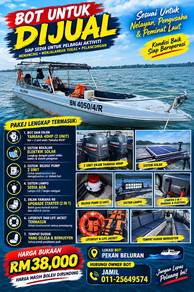 complete set bot dan enjin yamaha 40hp 2 unit