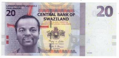 Swaziland Banknote 20 Emalangeni 2010  unc